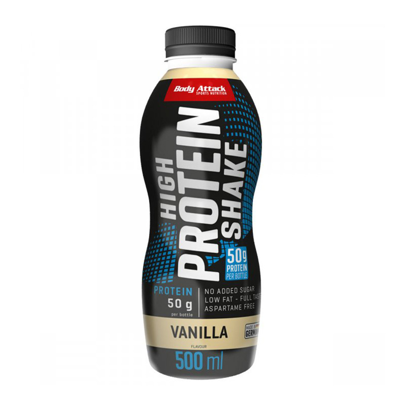 Body Attack High Protein Shake 500 ml 10 Pc in Box - Vanilla