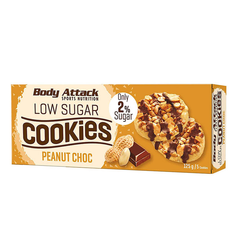 Body Attack Low Sugar Cookies Peanut Choc 115 g