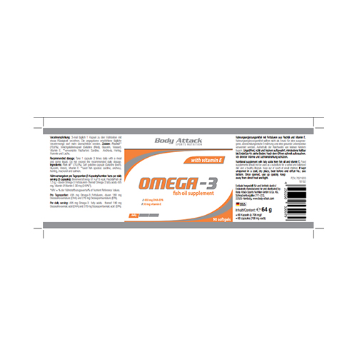 Body Attack Omega 90 Gel Caps - BA-OGC