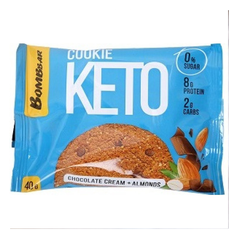 Bombbar Keto Cookies Chocolate Cream and Almond 1x12 Cookies