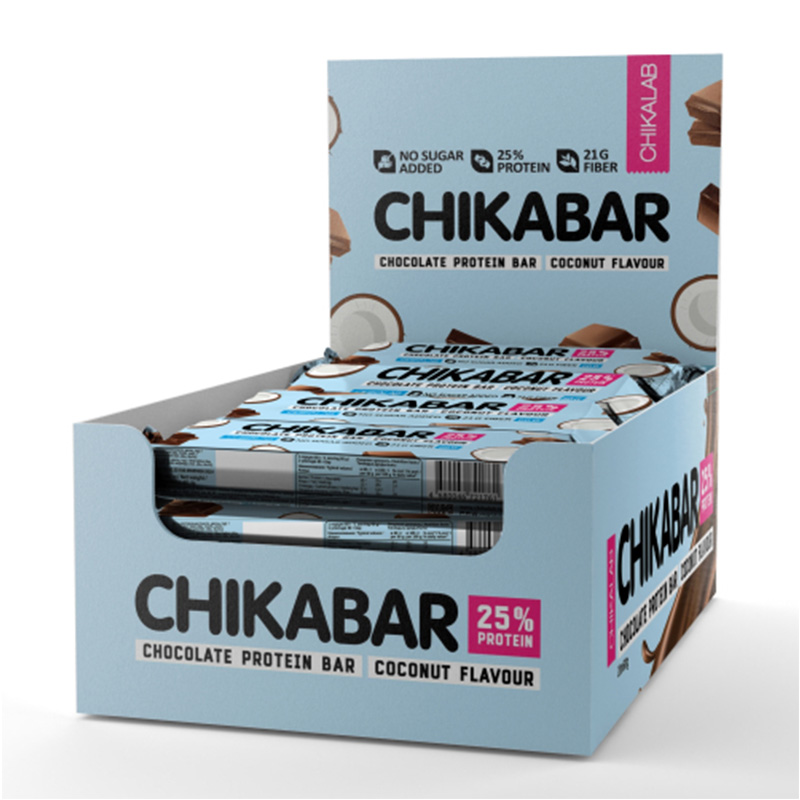 Buy Chika Bar Protein Bar 60 G 12 Pcs in Box - Coconut with Chocolate ...