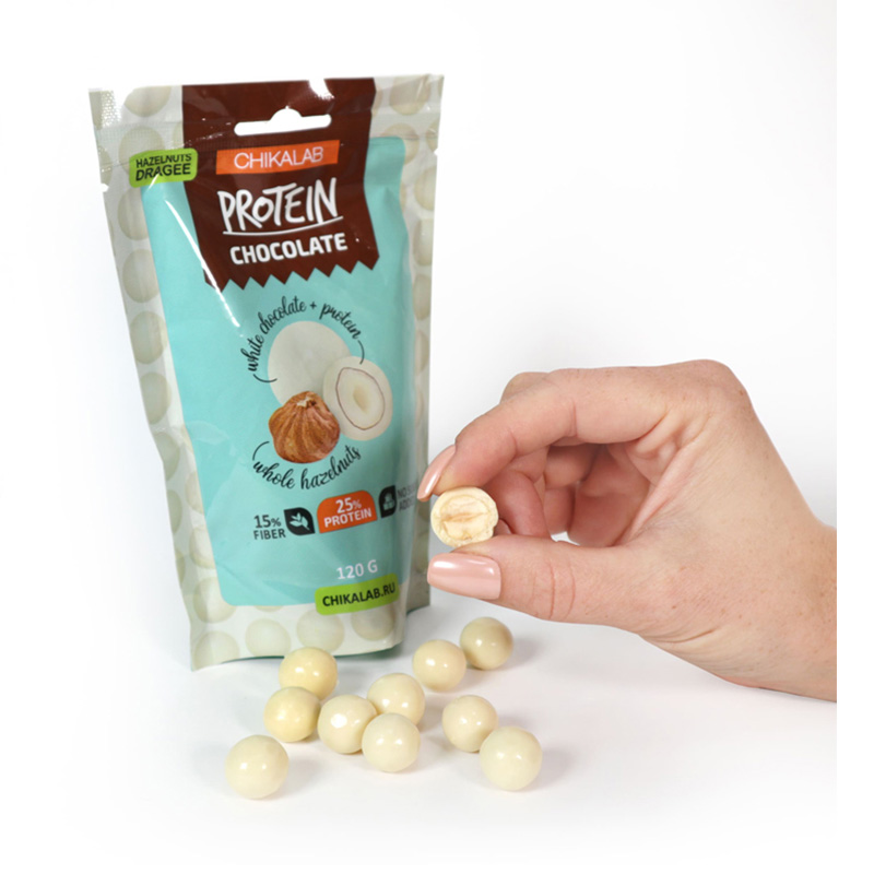 Chikalab Dragees Nuts and White Chocolate Hazelnut Box of 12