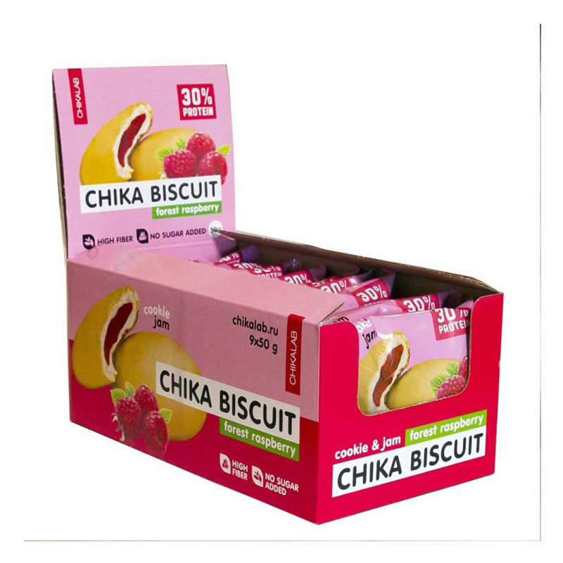 Chikalab Protein Chika Forest Raspberry Biscuits 1x9 Packs