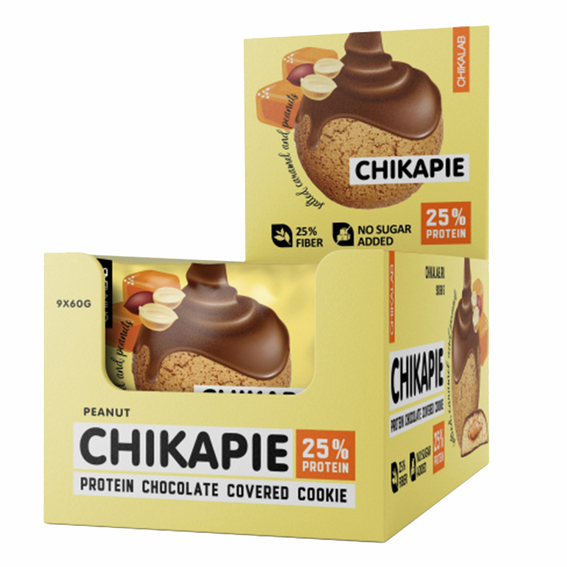 Buy ChikaLab Protein Cookies 60 G 9 Pcs in Box - Peanuts Filling in ...