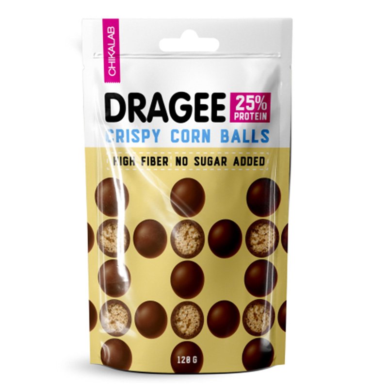 Buy ChikaLab Protein Dragee Corn Balls Chocolate 120 G Milk Chocolate in Dubai, Abu Dhabi