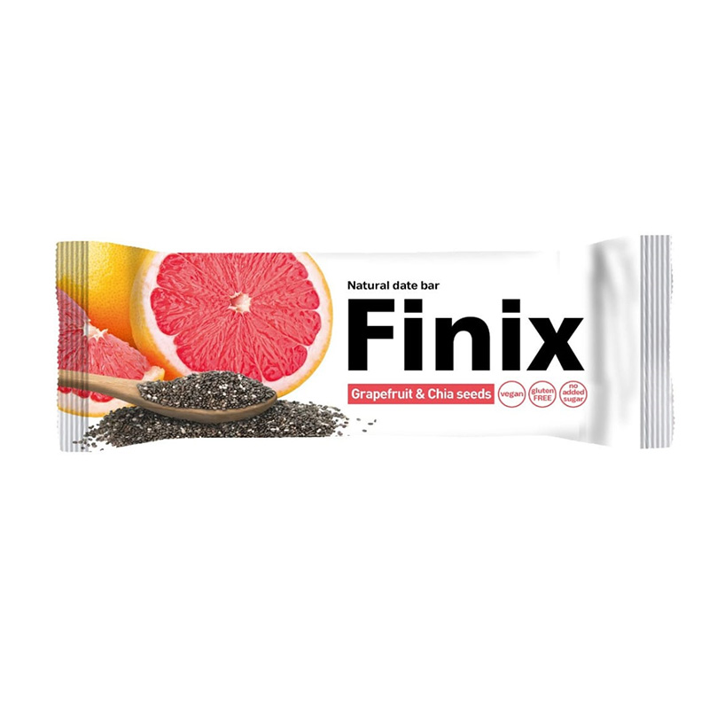 Finix Date Bar 30 G 24 Pcs in Box - Grapefruit with Chia Seeds