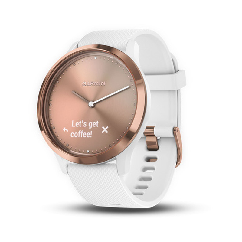 Garmin Vivomove HR Rose Gold White Silicone Band Sport Small / Medium 010-01850-02