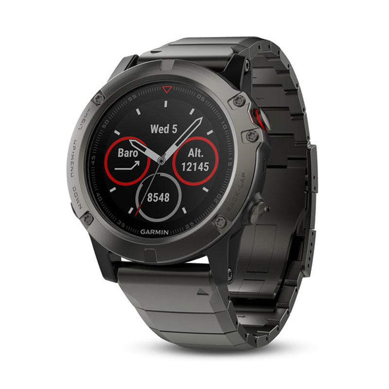Garmin Fenix 5X GPS Watch with Heart Rate Monitor Slate Gray Sapphire with Metal Band