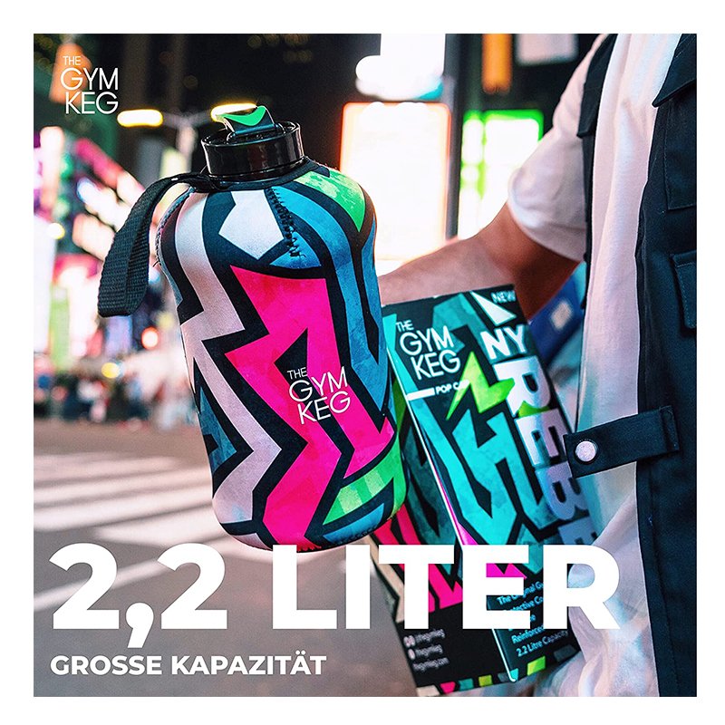 Buy Gym Keg Sports Water Bottle NY Rebel 2.2 Litre in Dubai, Abu Dhabi