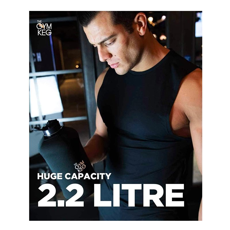 Buy Gym Keg Sports Water Bottle Stealth Black 2.2 Litre in Dubai, Abu