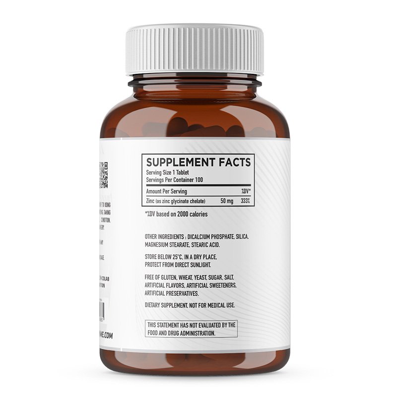 Buy HC Nutrition Zinc 50 mg 100 Tablet in Dubai, Abu Dhabi, Sharjah, UAE