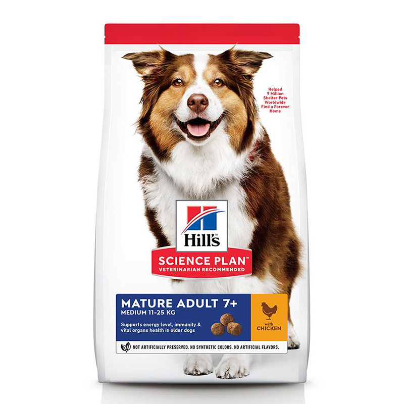 Hills Science Plan Mature 7+ Dog Medium Chicken Dry Food 14 Kg