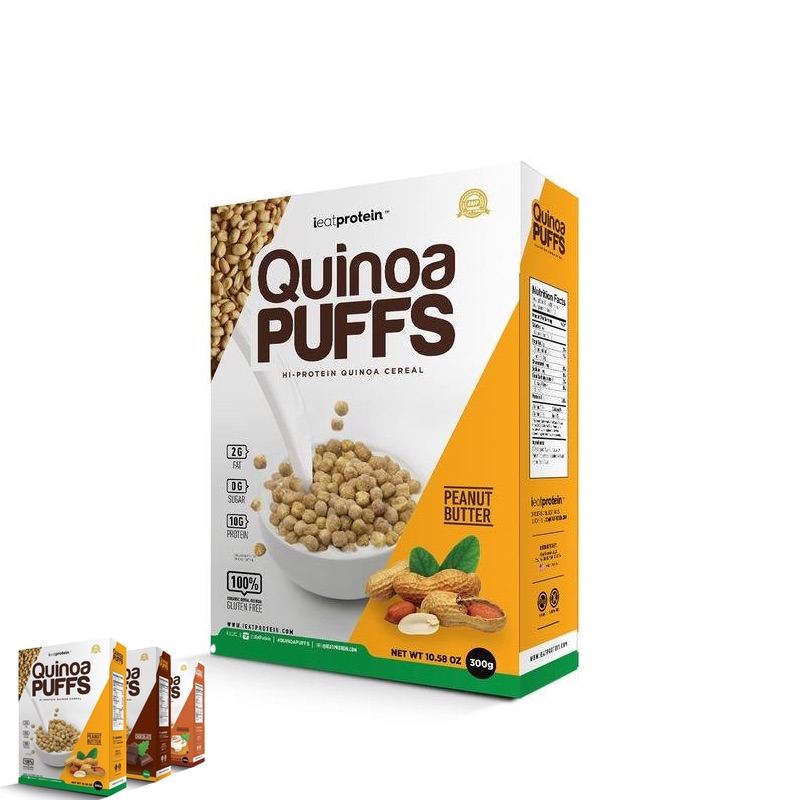 iEatprotein Quinoa Puffs 300g Peanutbutter