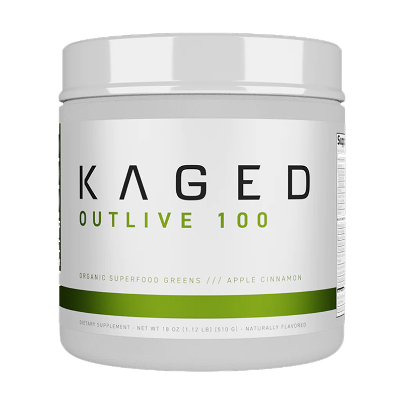 Kaged Outlive 100 Organic Superfood Greens 30 Servings - Apple Cinnamon