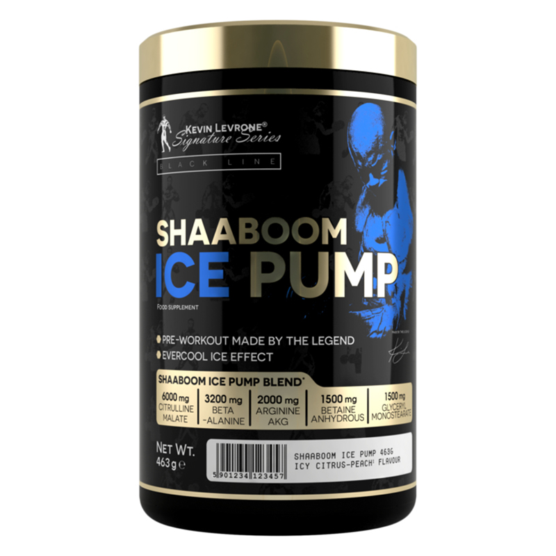 Kevin Levrone Shaaboom ICE Pump Pre Workout ICY Citrus Peach Flavor-463g