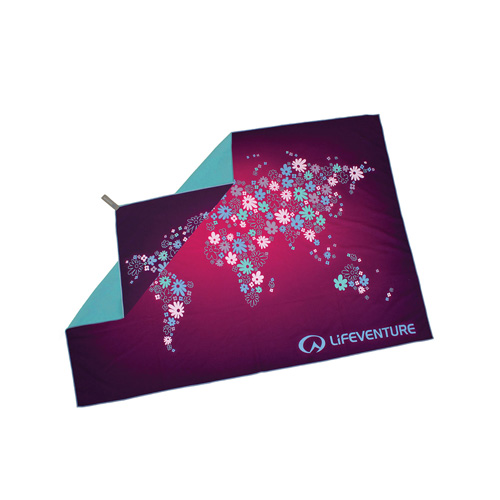 LifeVenture Soft Fibre Trek Towel World Flowers Best Price in UAE