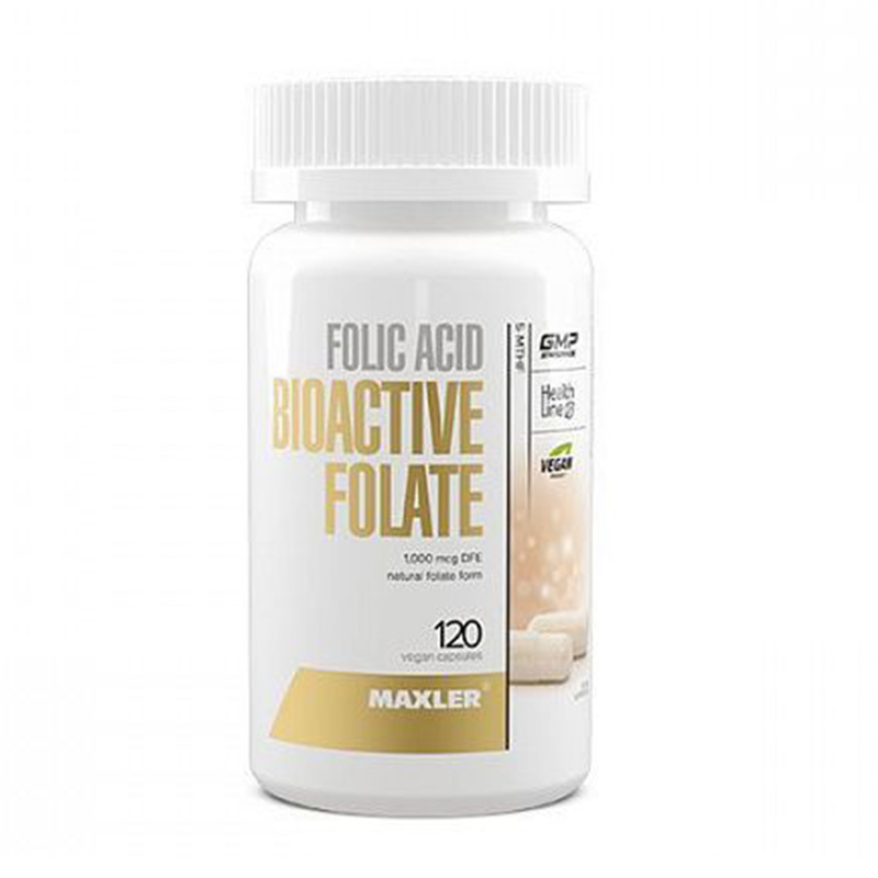 Maxler Folic Acid Bioactive Folate 120 Vegan Capsules