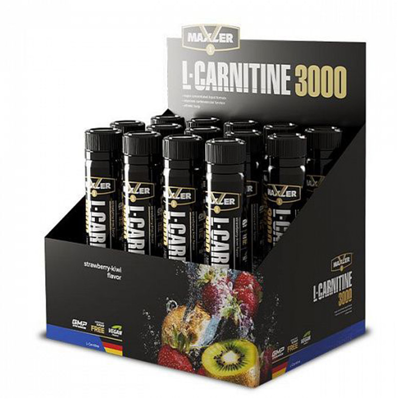 Maxler L Carnitine 3000 Shots 14 x 25 ml Strawberry Kiwi