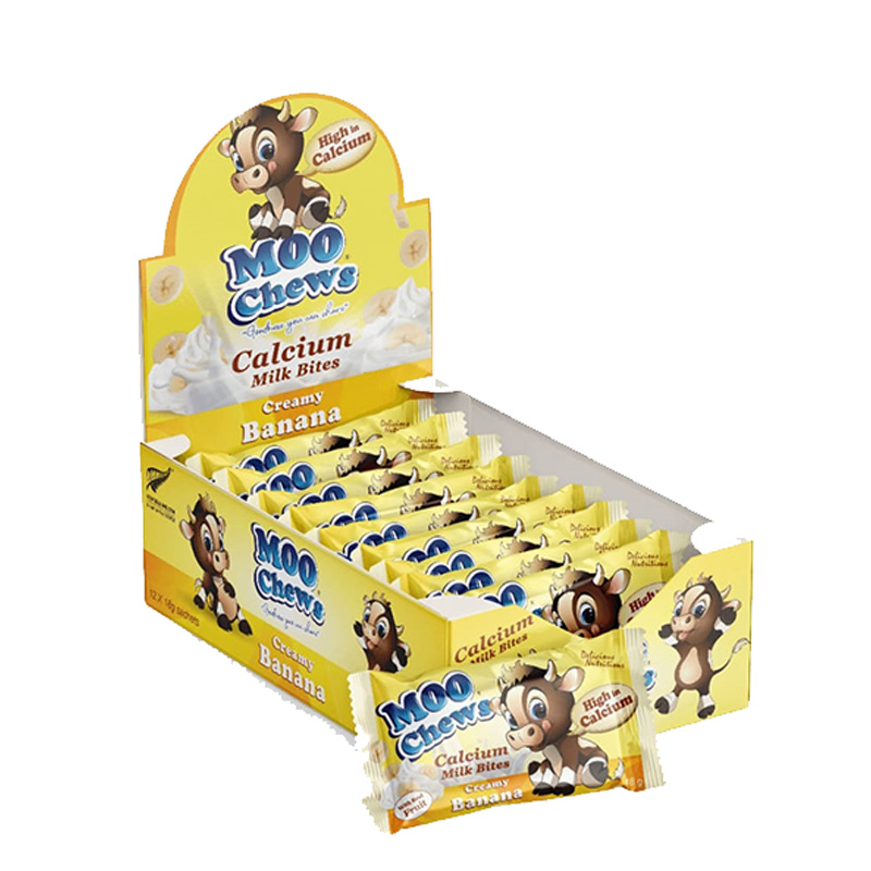 Moo Chews Calcium Milk Bites Pack of 12 - Banana Flavor