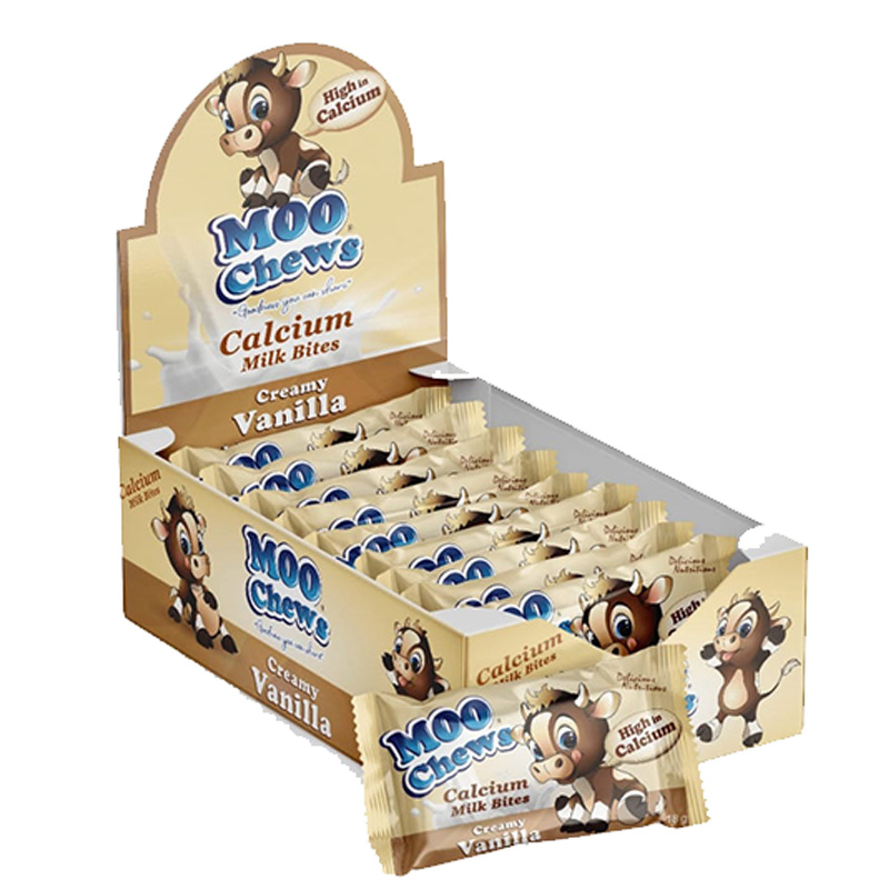 Moo Chews Calcium Milk Bites Pack of 12 - Vanilla Flavor