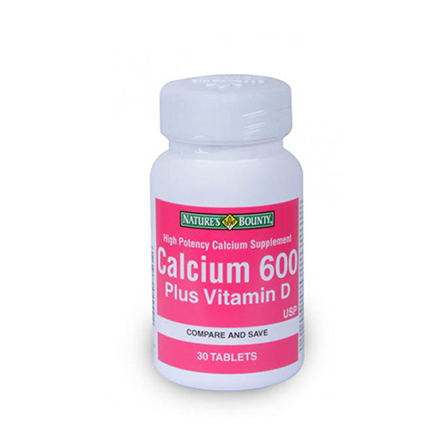Natures Bounty Calcium 600 Plus Vitamin D (30 Tabs)