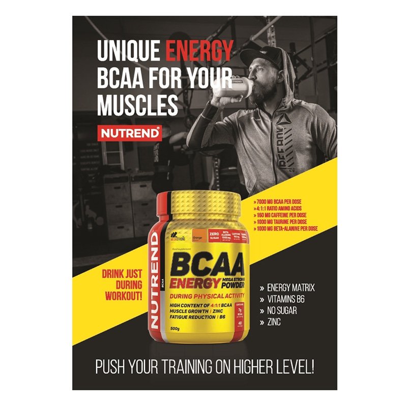 Buy Nutrend BCAA Energy Mega Strong Powder 500G in Dubai, Abu Dhabi