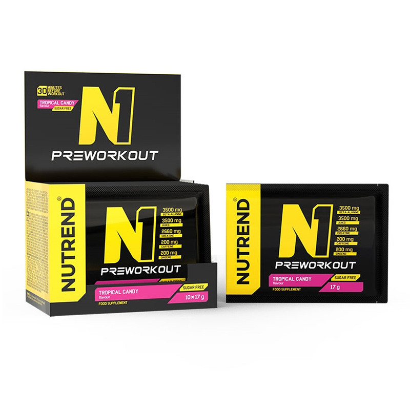 Nutrend N1 Pre-Workout 10 x 17 G - Tropical Candy