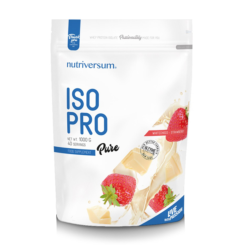 Nutriversum Pure ISO Pro 1 Kg - White Chocolate Strawberry