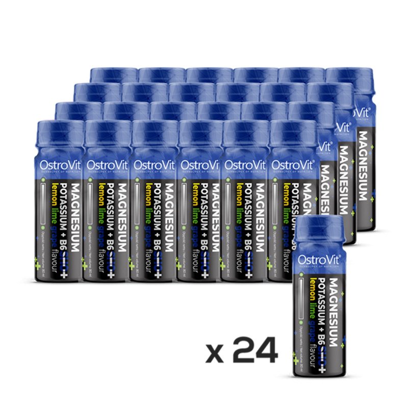 Buy OstroVit Magnesium Potassium + B6 SHOT 80 ml*24 ampoules in Dubai