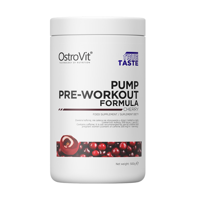 OstroVit PUMP Pre-Workout Formula Cherry 500 g NEW FORMULA