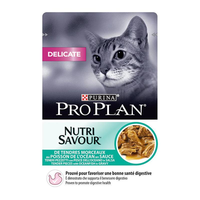 Purina Pro Plan Nutri Savour Delicate Cat Fish Food 85g x 26
