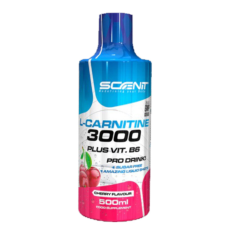 Scenit Nutrition L-Carnitine 3000 + Vitamin B6  500 ml - Cherry