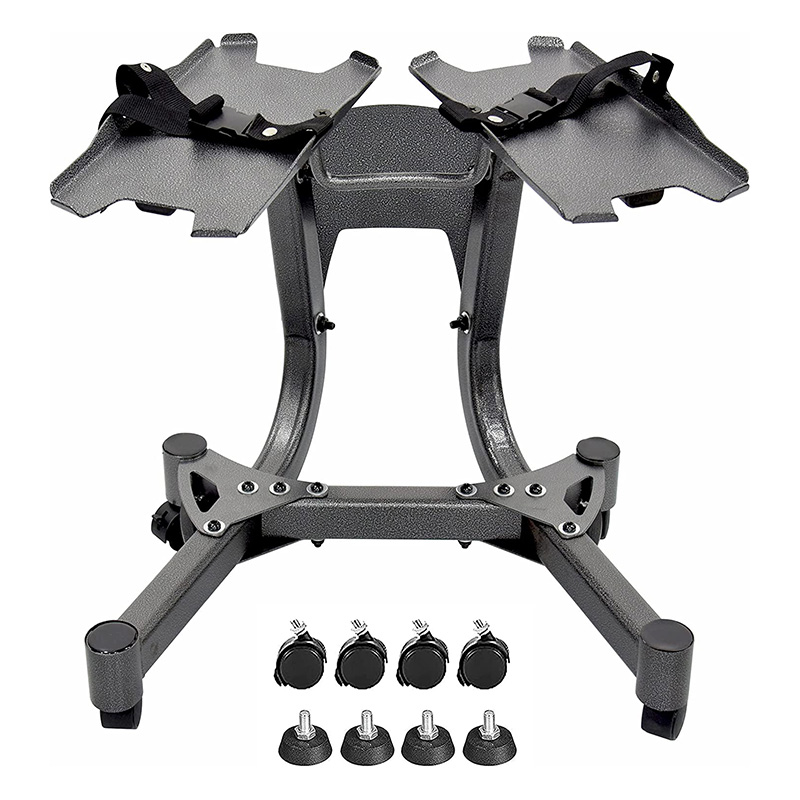 Sky Land Adjustable Iron Dumbbell Rack Black