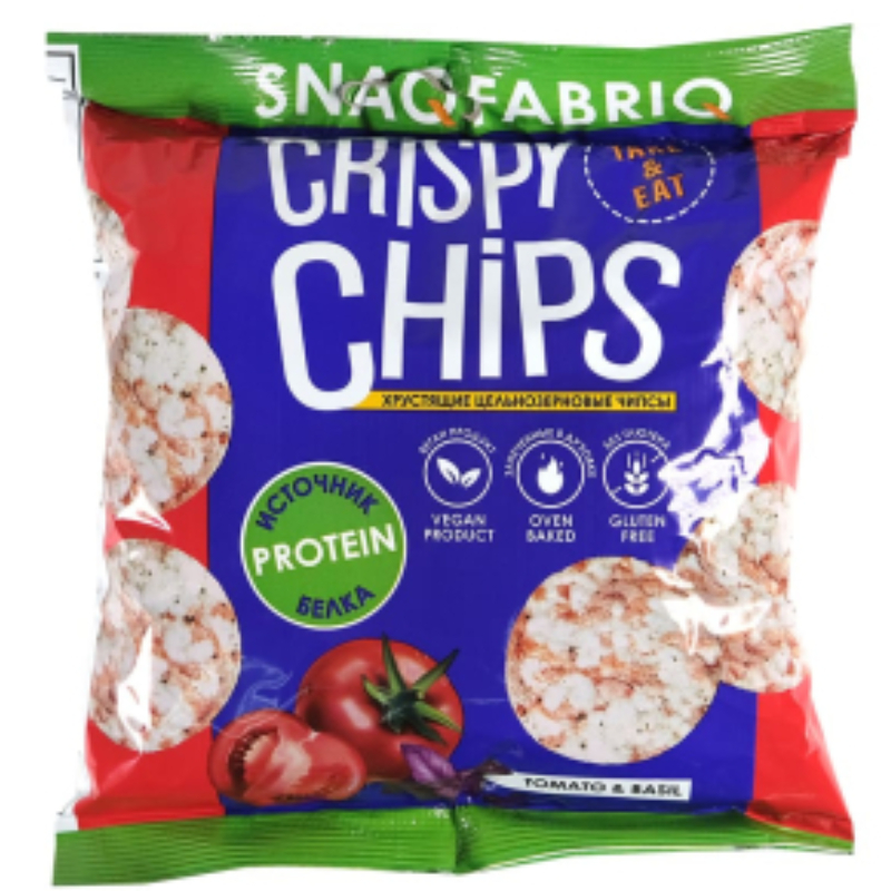 Snaq Fabriq Low Calories Chips 50 G 14 Pcs in Box - Tomato and Basil