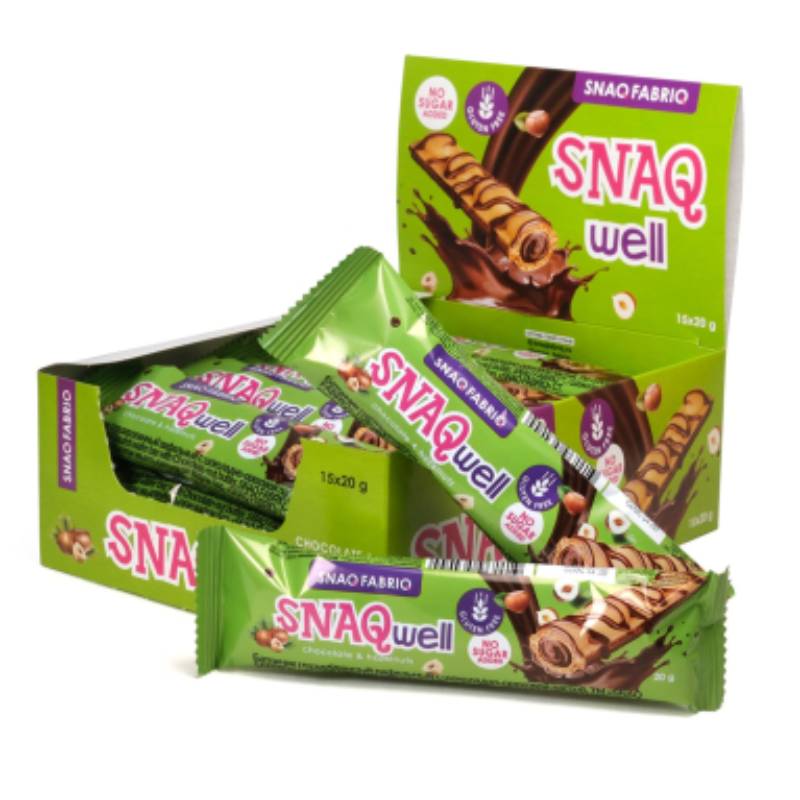 Snaq Fabriq Snaq Well Wafer Bar 20 G 15 Pcs in Box - Chocolate Nut