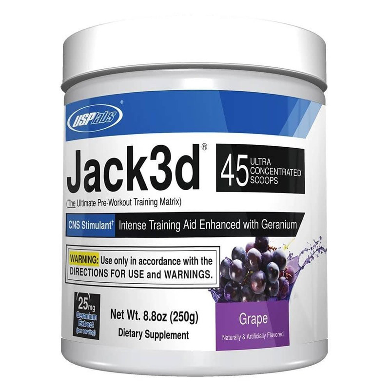 USPLabs Jack 3D Pre Workout Powder 250 G - Grape