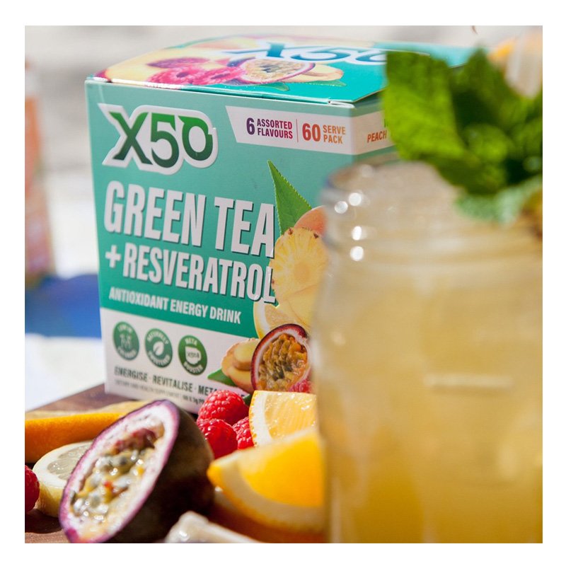 Buy X50 Green Tea Assorted 60 Serving in Dubai, Abu Dhabi, Sharjah, UAE